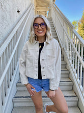 Load image into Gallery viewer, Ecru Denim Jacket