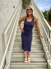 Load image into Gallery viewer, Marsala Knit Midi Dress in Navy