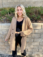 Load image into Gallery viewer, Workin' It Cardigan in Camel