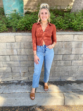 Load image into Gallery viewer, Caspian Cardigan in Terracotta