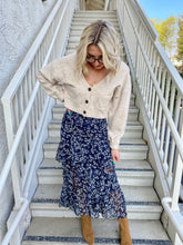 Load image into Gallery viewer, Falling Rain Ruffle Midi Skirt