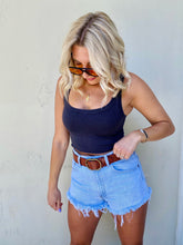 Load image into Gallery viewer, Santa Monica Crop Top in Vintage Black