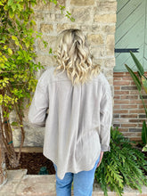Load image into Gallery viewer, Let's Talk About It Shacket in Stone