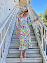 Load image into Gallery viewer, Wanderlust Midi Dress in Multi Floral