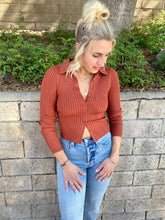 Load image into Gallery viewer, Caspian Cardigan in Terracotta