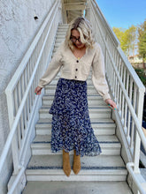 Load image into Gallery viewer, Falling Rain Ruffle Midi Skirt
