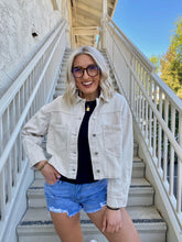 Load image into Gallery viewer, Ecru Denim Jacket