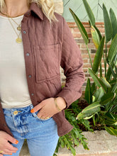 Load image into Gallery viewer, Quentin Quilted Jacket in Brown