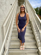 Load image into Gallery viewer, Marsala Knit Midi Dress in Navy