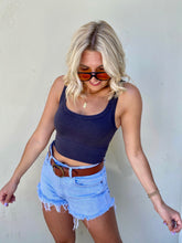 Load image into Gallery viewer, Santa Monica Crop Top in Vintage Black