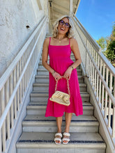 Load image into Gallery viewer, Sadie Midi Dress in Hot Pink