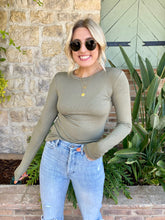 Load image into Gallery viewer, Back to Basic Long Sleeve in Light Olive