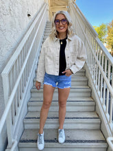 Load image into Gallery viewer, Ecru Denim Jacket