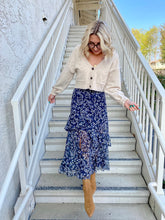 Load image into Gallery viewer, Falling Rain Ruffle Midi Skirt