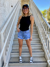 Load image into Gallery viewer, Katy Ribbed Tank in Black