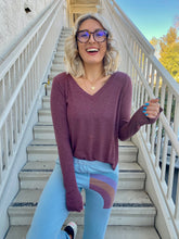 Load image into Gallery viewer, Lilah Long Sleeve Top in Wine