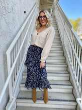 Load image into Gallery viewer, Falling Rain Ruffle Midi Skirt