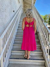 Load image into Gallery viewer, Sadie Midi Dress in Hot Pink