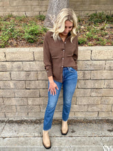 Load image into Gallery viewer, Ryann Button Down Blouse in Brown