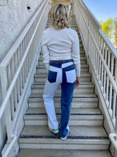 Load image into Gallery viewer, Two Toned Distressed Denim Pants