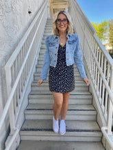 Load image into Gallery viewer, Drew Distressed Denim Jacket