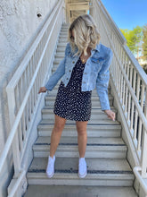 Load image into Gallery viewer, Drew Distressed Denim Jacket