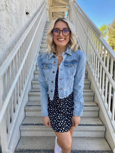 Load image into Gallery viewer, Drew Distressed Denim Jacket
