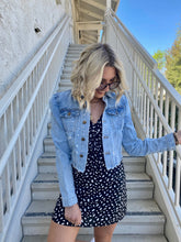 Load image into Gallery viewer, Drew Distressed Denim Jacket