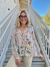 Load image into Gallery viewer, In Bloom Tie Blouse