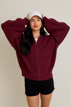 Load image into Gallery viewer, I Had Some Help Sweater Cardigan in Burgundy
