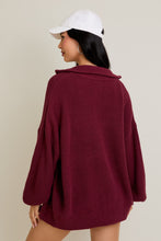 Load image into Gallery viewer, I Had Some Help Sweater Cardigan in Burgundy
