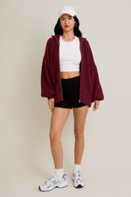 Load image into Gallery viewer, I Had Some Help Sweater Cardigan in Burgundy
