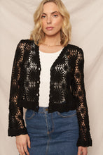 Load image into Gallery viewer, Emilie Lace Cardigan in Black
