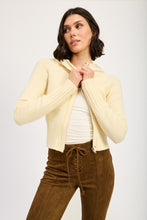 Load image into Gallery viewer, Love Rush Sweater Zip Up in Ivory
