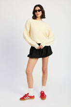 Load image into Gallery viewer, End Game Cable Knit Sweater in Ivory
