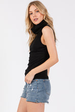Load image into Gallery viewer, Spooky Season Ribbed Sleeveless Turtle Neck Top
