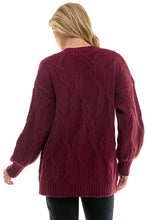 Load image into Gallery viewer, Holiday Cable Knit Cardigan
