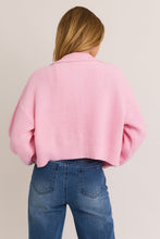 Load image into Gallery viewer, Lovers On End Zip Up Sweater in Pink
