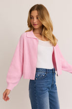 Load image into Gallery viewer, Lovers On End Zip Up Sweater in Pink
