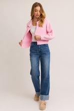 Load image into Gallery viewer, Lovers On End Zip Up Sweater in Pink
