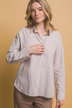 Load image into Gallery viewer, My Boyfriends Button Up in Tan
