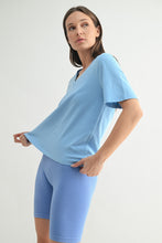 Load image into Gallery viewer, Tanya V-Neck Tee in Blue
