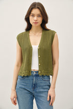 Load image into Gallery viewer, Moss Knit Button Up Tank
