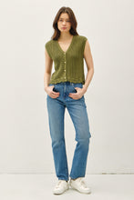 Load image into Gallery viewer, Moss Knit Button Up Tank
