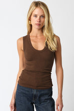 Load image into Gallery viewer, Basic V-neck Tank in Brown
