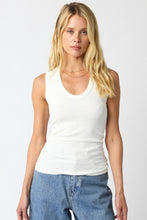 Load image into Gallery viewer, Basic V-neck Tank in White
