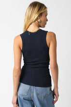 Load image into Gallery viewer, Basic V-neck Tank in Navy Blue
