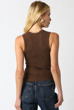 Load image into Gallery viewer, Basic V-neck Tank in Brown
