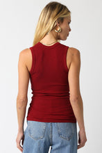 Load image into Gallery viewer, Basic V-neck Tank in Red
