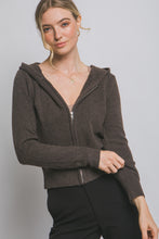Load image into Gallery viewer, Fairfax Zip Sweater in Chocolate
